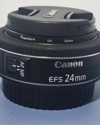 Canon EF-S 24mm f/2.8 STM + filtro UV Reporter