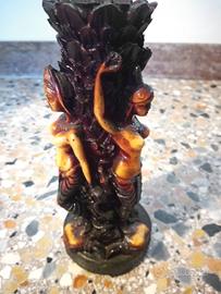 Statuetta vaso in resina avoriol anni 50 orientale