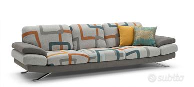 Divano Poltronesofà 4 posti (257 cm) bicolore