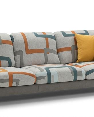 Divano Poltronesofà 4 posti (257 cm) bicolore