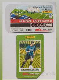 Scheda Telefonica Roberto Baggio Inter