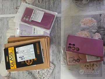 7 Vetri temperati e 4 cover per S24 ultra