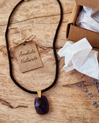 Collana ciondolo in ametista