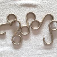 SET 5 Gancio OMP PORRO in ottone satinato per tubo