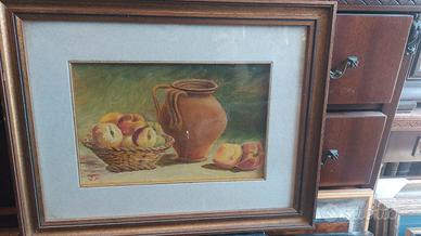 Natura morta olio su faesite/tavola