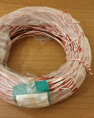 trecciola telefonica bianco/rosso ( 110 mt )