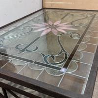 Tavolo da soggiorno artigianale in ferro battuto