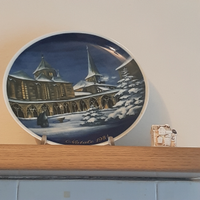 6 piatti blu da parete Natale