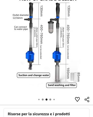 Aspiratore Elettrico per acquario tropicale 