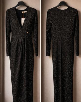RINASCIMENTO ABITO NERO ELEGANTE LUNGO TG M NUOVO