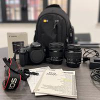 Canon eos2000d + 18-55 + 10-18 + accessori