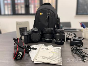 Canon eos2000d + 18-55 + 10-18 + accessori