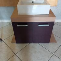 mobile bagno sospeso completo kit montaggio,lavabo