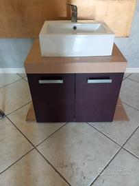 mobile bagno sospeso completo kit montaggio,lavabo