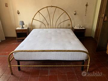 Letto matrimoniale in ottone stile classico