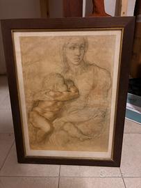 Stampa vintage “Madonna con il Bambino”