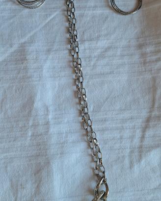Set collana e orecchini stile retrò anni 80