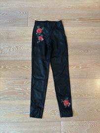 Leggings in ecopelle