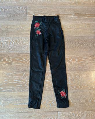 Leggings in ecopelle