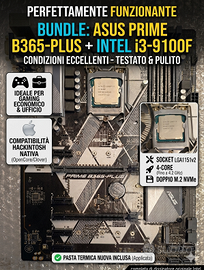 ASUS Prime B365-Plus + Intel i3 9100F - Perfetto - Informatica In