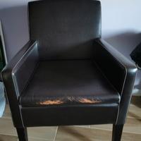 Poltrona di vera pelle