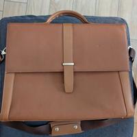 Borsa inTempo con tracolla, pelle marrone