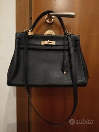 borsa in pelle nera Kelly ,originale ? 