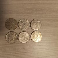 Lotto 6 Monete da 100 lire medie commemorative