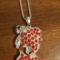 Betsey Johnson collana pesce rosso