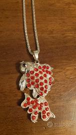 Betsey Johnson collana pesce rosso