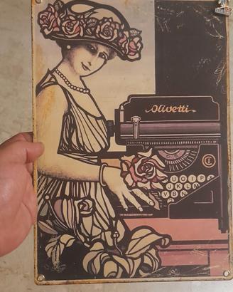 olivetti m20 lamiera pubblicità 