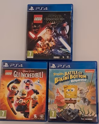 Lotto 3 giochi PlayStation 4