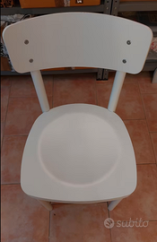 Coppia sedie bianche in legno