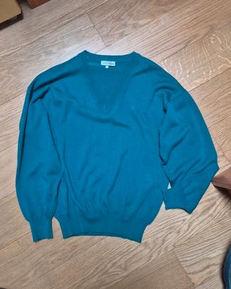 Maglione Vintage Lacoste Verde Petrolio
