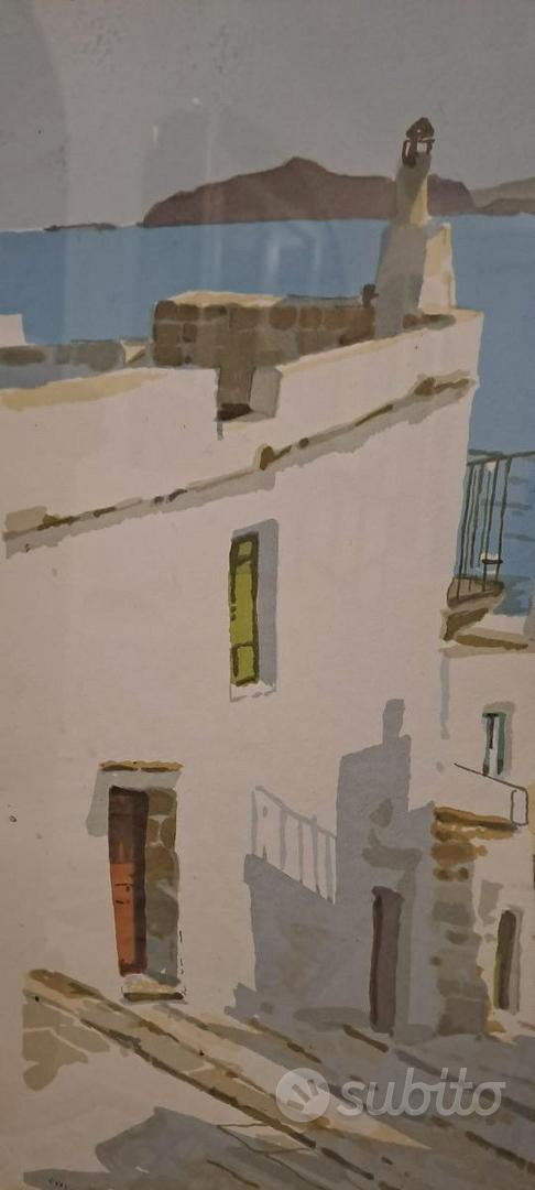 Aldo Riso, “Le scale di Castro”, serigrafia - Collezionismo In vendita ...