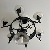 Lampadario ferro battuto