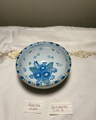 Ciotolina vintage in ceramica di Caltagirone