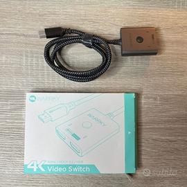 Sdoppiatore Switch HDMI 4k@60hz - 2 in 1 out - 1mt