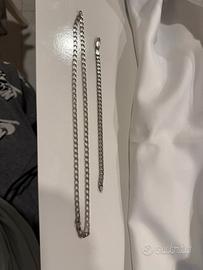 Collana e braccialetto argento 925