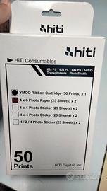 Carta fotografica HiTi + Ribbon 50 stampe
