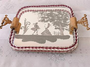 Vassoio specchiato Ercole Barovier vintage