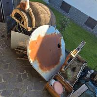 Forno a legna pizzeria usato in giardino