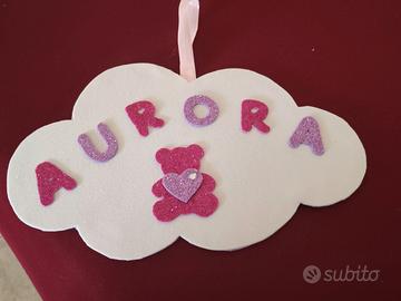 Nuvola in gomma Eva con nome