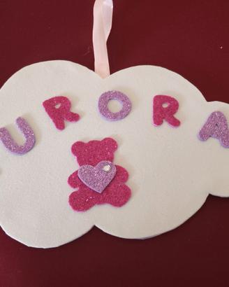 Nuvola in gomma Eva con nome