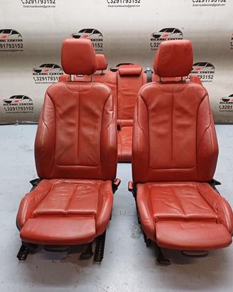 Set sedili in pelle rossa bmw serie 1 f20 m sport