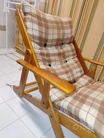 poltrona pieghevole legno