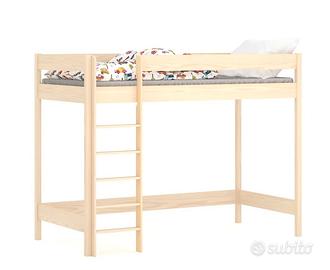 Letto a soppalco per bambini 180x90 + materasso