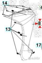 Scudo ant. SX SYM SYMPHONY ST 50/ 125 /200 bianco