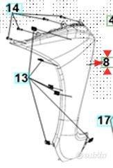 Scudo ant. SX SYM SYMPHONY ST 50/ 125 /200 bianco