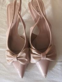 scarpe slingback  fiocco 